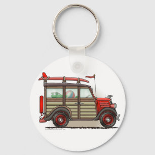 Red Woody Wagon Key Chains