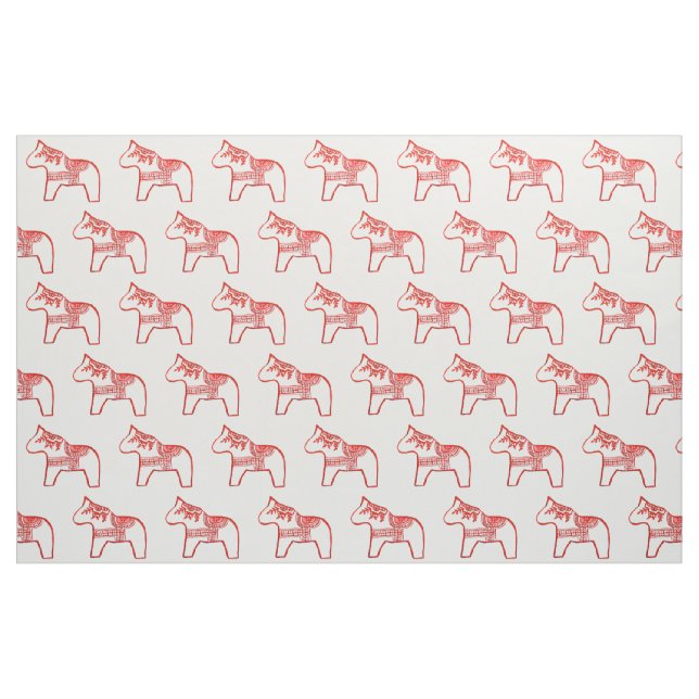Red work Horse Fabric (Fat Quarter)