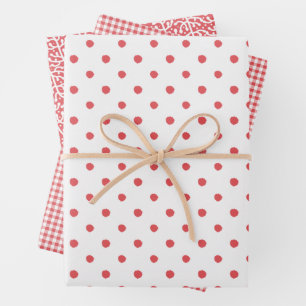 Red Wrapping Paper Trio