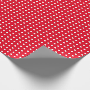 Red Wrapping Paper with Small Polka Dots