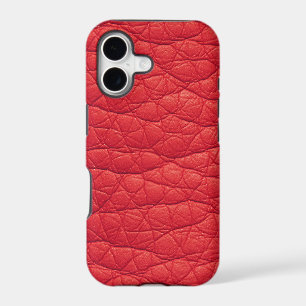 Red Wrinkled Faux Soft Leather iPhone 5s Case