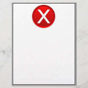 Red X - No / Incorrect Symbol
