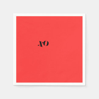 Red XO Napkins