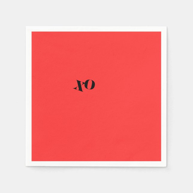Red XO Napkins (Front)