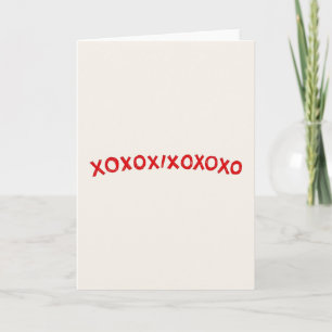 Red Xoxo Pattern Love Card