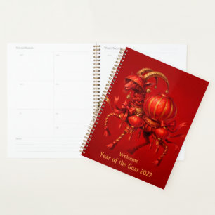 Red Year of the Goat 2027 Lantern Planner