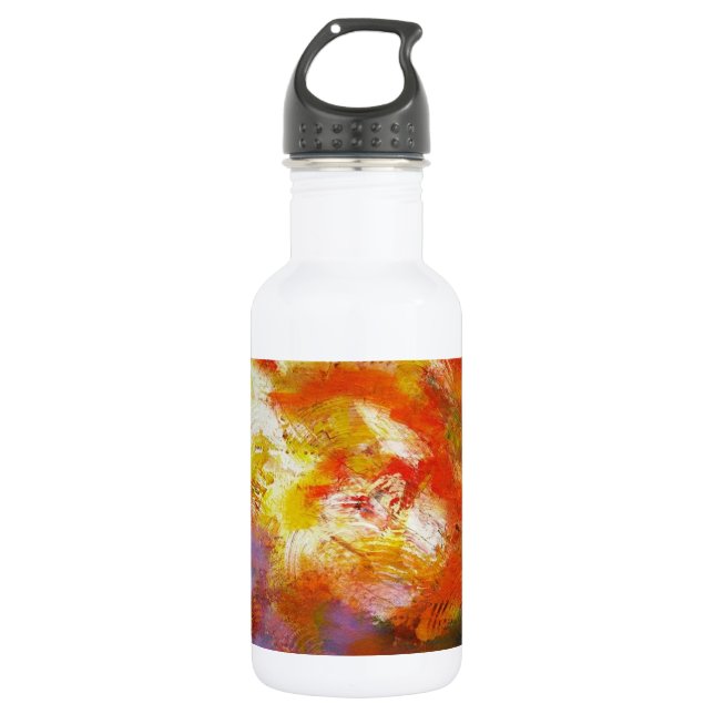 Red Yellow Abstract 532 Ml Water Bottle (Front)