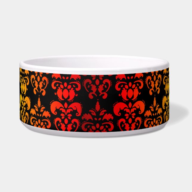 Red, yellow and black damask (Front)