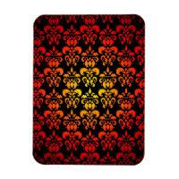 Red, yellow and black damask