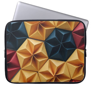Red, yellow, and blue flower origami laptop sleeve