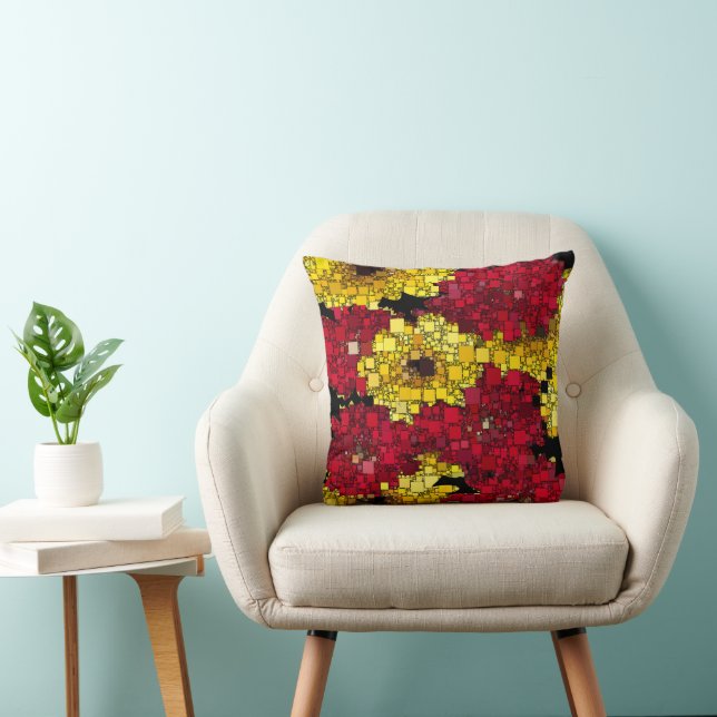 Red, Yellow and Gold Mini Boxes Cushion (Chair)