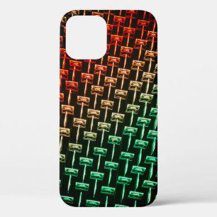 Red, yellow, and green illustration iPhone 12 case