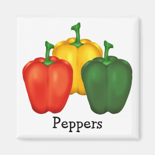 Red,Yellow and Green Peppers Magnet