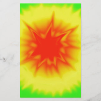 Red, Yellow and Green Tie Dye Stationery