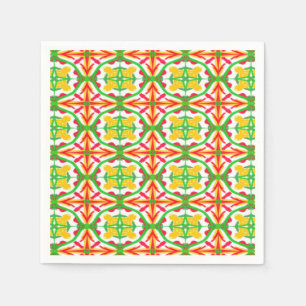 Red, Yellow and Lime Green Napkin
