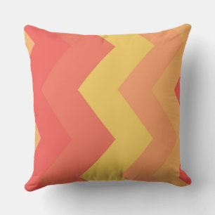 Red, Yellow and Orange chevron Pattern Cushion