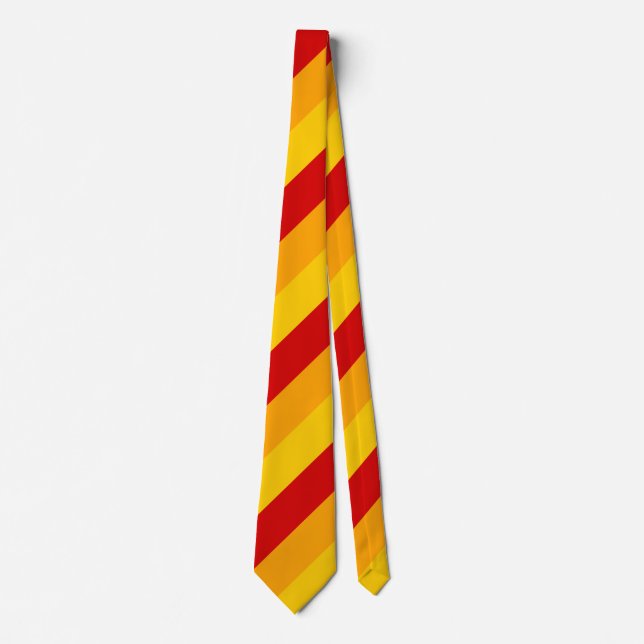 Red, Yellow and Orange Stripes Tie (Front)