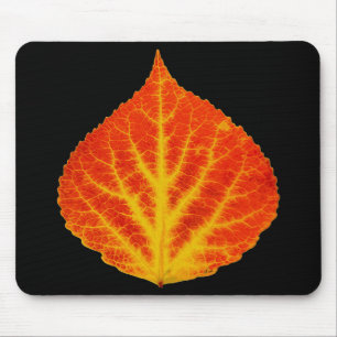 Red & Yellow Aspen Leaf #10 Mouse Pad