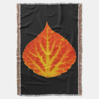 Red & Yellow Aspen Leaf #10 Throw Blanket