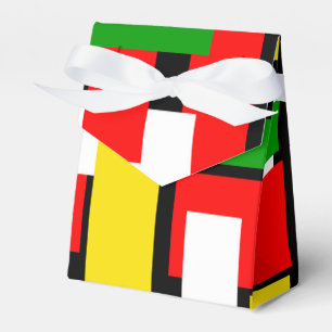 Red, Yellow, Black, Blue and Green Blocks Favour Box