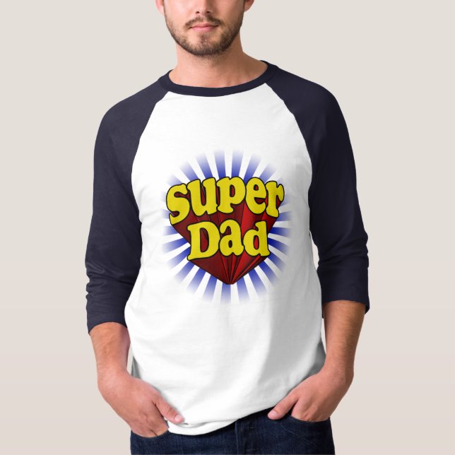 Red Yellow Blue Fresh Super Dad T-shirt (Front)