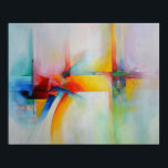 Red Yellow Blue Green Abstract Painting Poster<br><div class="desc">Red Yellow Blue Green Abstract Painting</div>