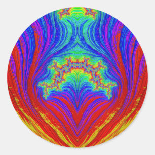 Red Yellow Blue Green ~ Classic Round Sticker