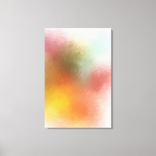 Red Yellow Blue Modern Colourful Abstract Artwork Canvas Print