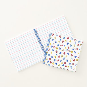 Red Yellow Blue Numbers Sketchbook Journal