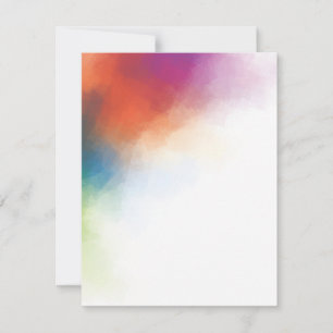 Red Yellow Blue Purple Green Modern Abstract Art Card