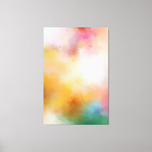 Red Yellow Blue Purple Green Pink Modern Colourful Canvas Print