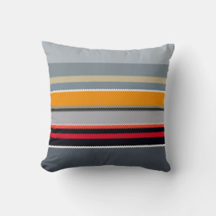 Red Yellow Blue Silver Multicolored Cushion