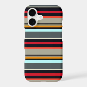 Red Yellow Blue Silver Multicolored Stripes