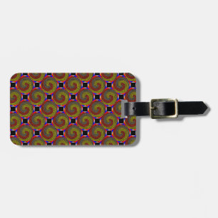Red Yellow Blue Spiral by Kenneth Yoncich Luggage Tag