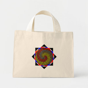 Red Yellow Blue Spiral by Kenneth Yoncich Mini Tote Bag