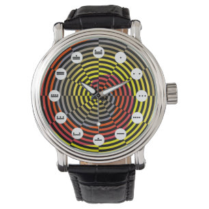 Red Yellow Blue Spiral (Mayan) by Kenneth Yoncich Watch