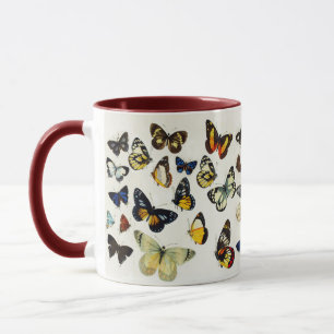 RED YELLOW BLUE WHITE BUTTERFLIES Beauty Nature Mug