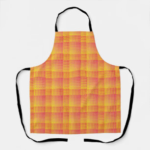 Red Yellow Checker Abstract Pattern Apron