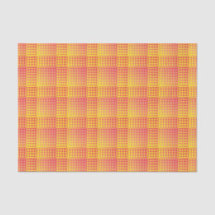 Red Yellow Checker Abstract Pattern Tissue Paper