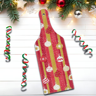 Red Yellow Christmas Tree Ornaments Cutting Board