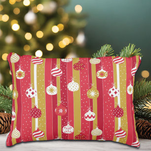 Red Yellow Christmas Tree Ornaments Decorative Cushion