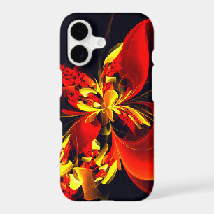 Red Yellow Floral Modern Abstract Art Pattern #10