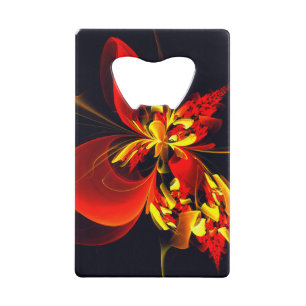 Red Yellow Floral Modern Abstract Art Pattern #10