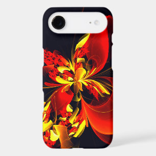 Red Yellow Floral Modern Abstract Art Pattern #10