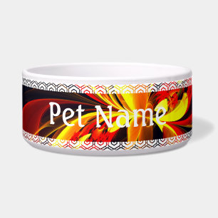 Red Yellow Floral Modern Abstract Art Pattern #10