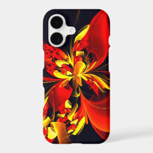 Red Yellow Floral Modern Abstract Art Pattern #10