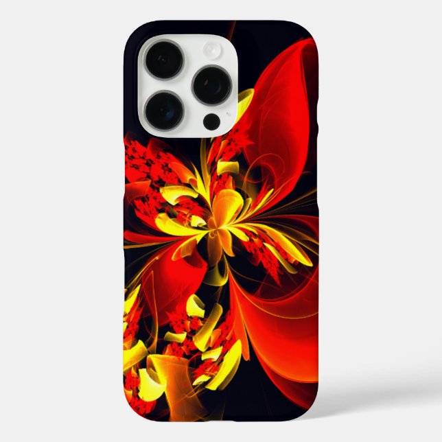 Red Yellow Floral Modern Abstract Art Pattern #10 Case-Mate iPhone Case (Back)