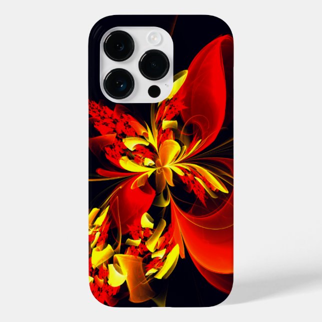 Red Yellow Floral Modern Abstract Art Pattern #10 Case-Mate iPhone Case (Back)