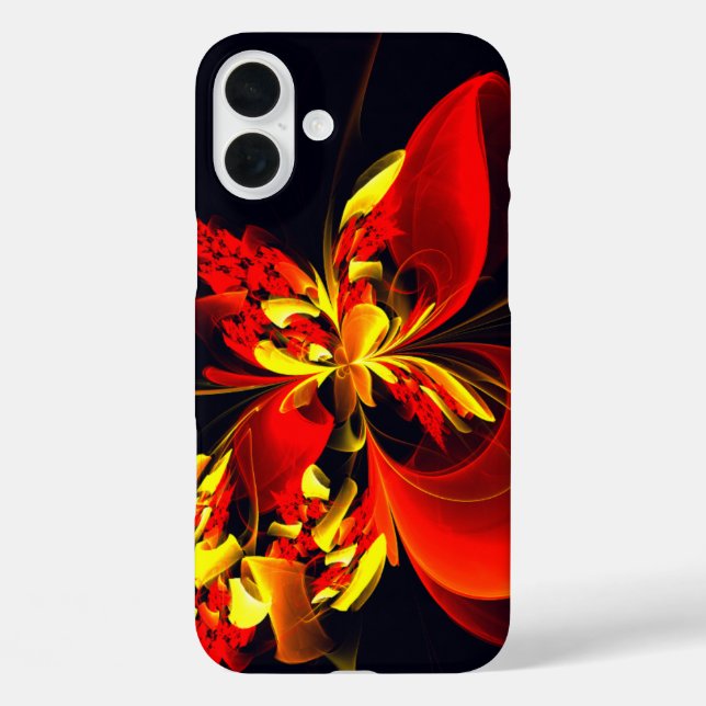 Red Yellow Floral Modern Abstract Art Pattern #10 Case-Mate iPhone Case (Back)