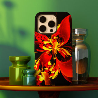 Red Yellow Floral Modern Abstract Art Pattern #10 iPhone 16 Pro Case